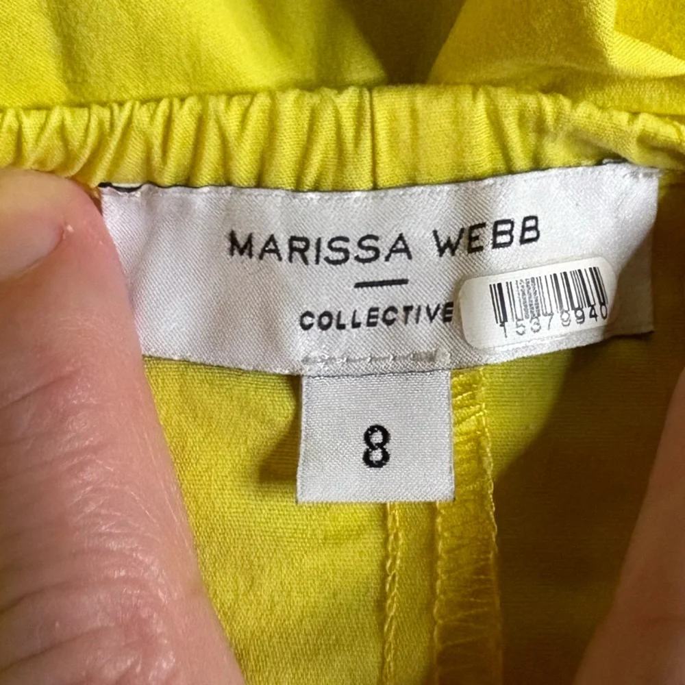 Marissa Webb- Yellow Cutout Midi Dress. Size 8 - Picture 6 of 10